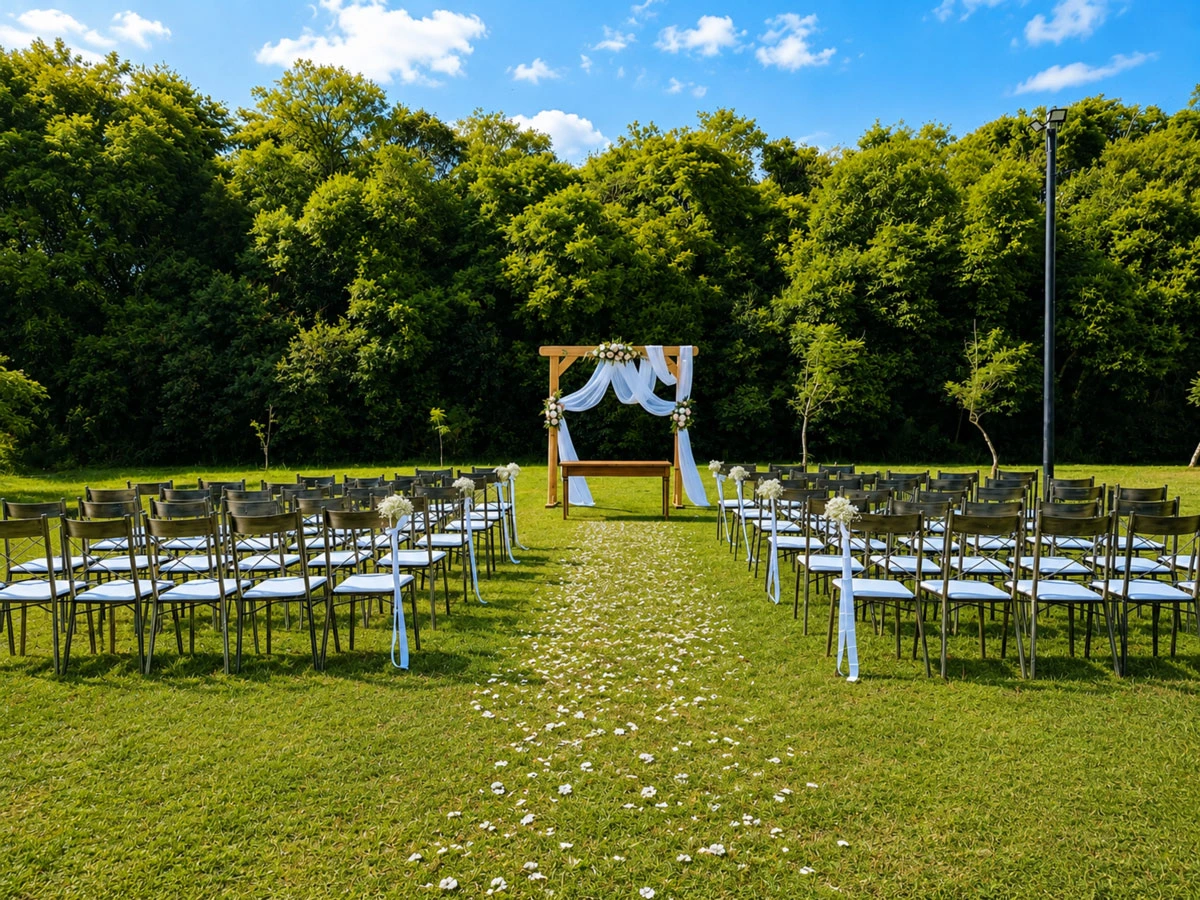 Detalhes de decoração de casamento
