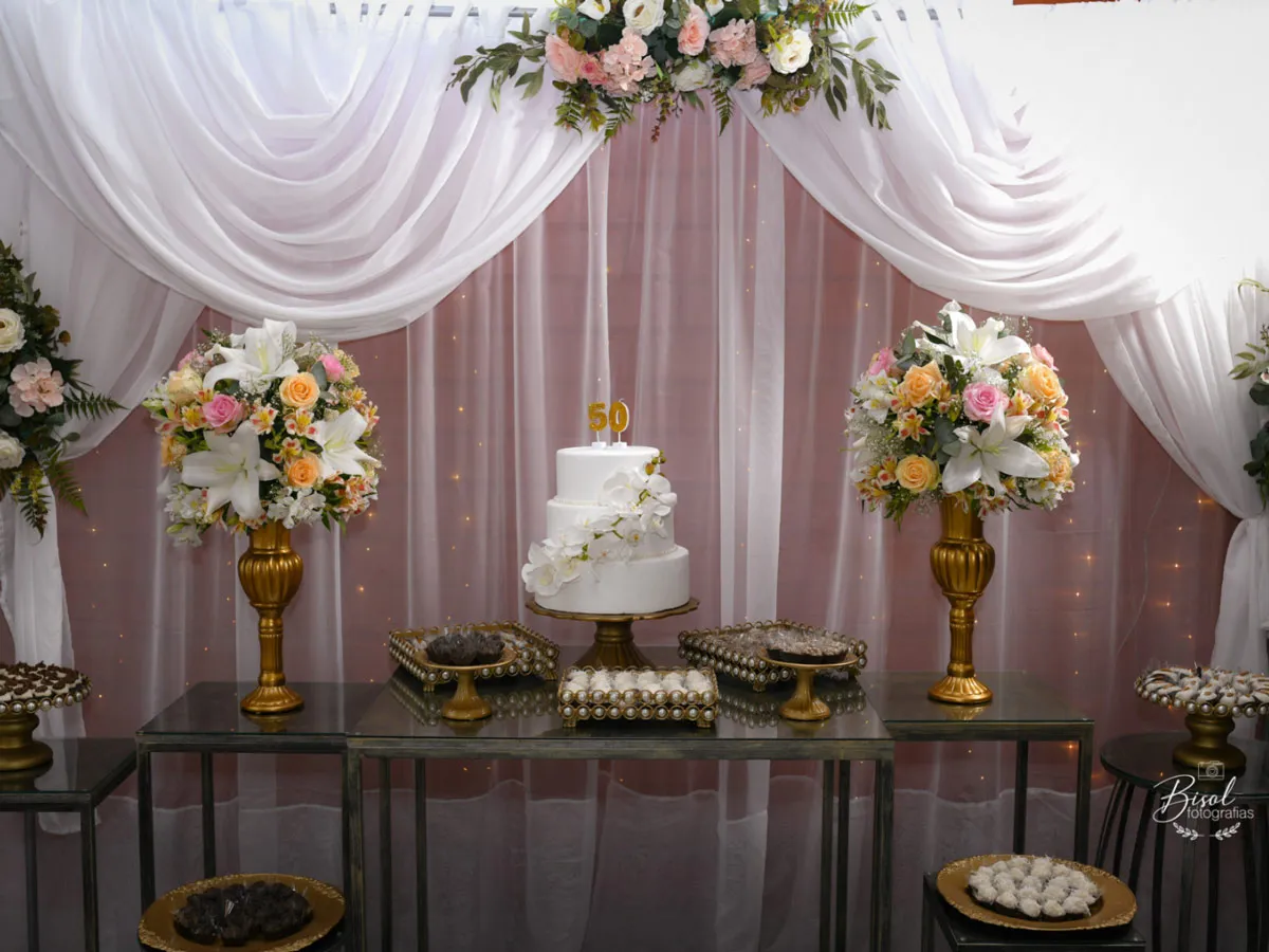 Decoração de Bodas de Ouro
