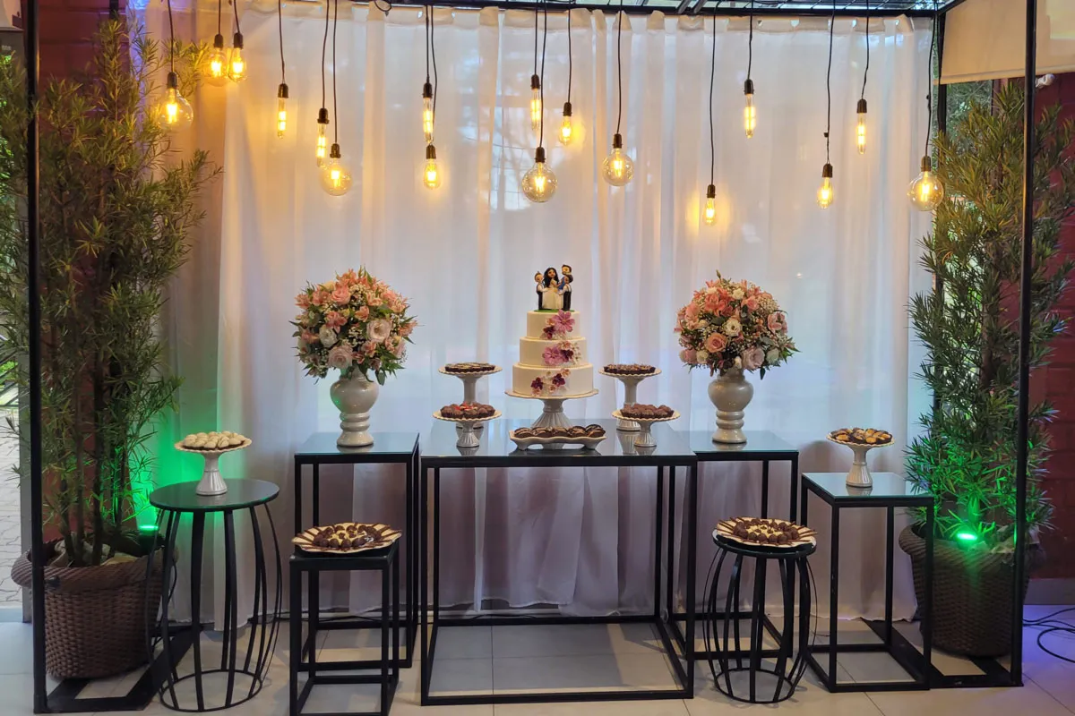 Ambiente iluminado para evento